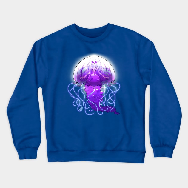 Jellyfish Creature Crewneck Sweatshirt by Chrivart